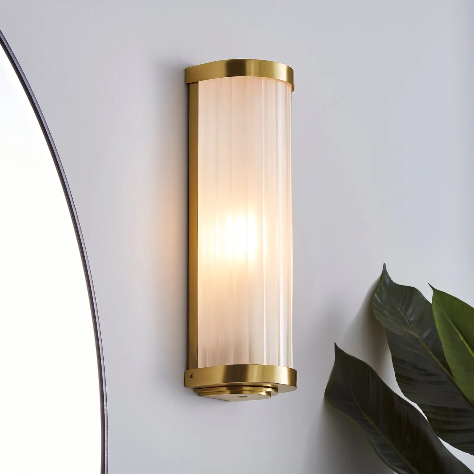 Ripon Bathroom Wall Light Brushed Gold Gold
