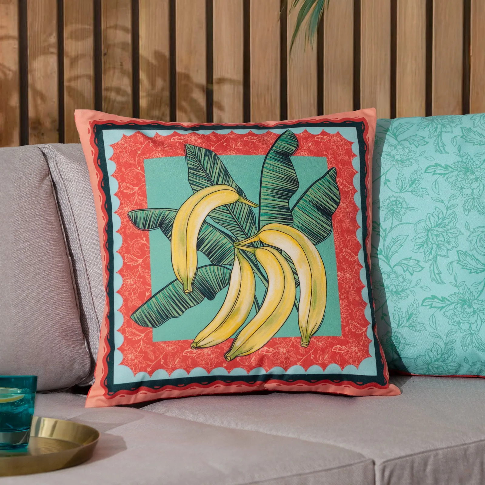 Furn Anemone Bananas Printed Outdoor Cushion