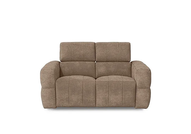 Cube Fabric 2 Seater Power Recliner Sofa with Power Headrests