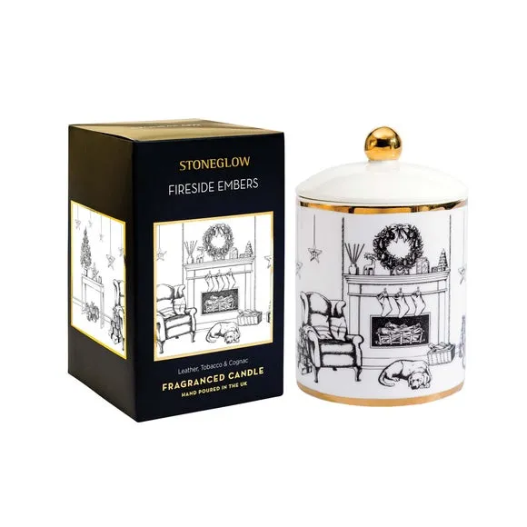 Stoneglow Keepsake Fireside Embers Ceramic Candle 2