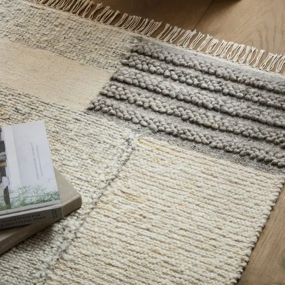 Tonal Patchwork Wool Rug 6