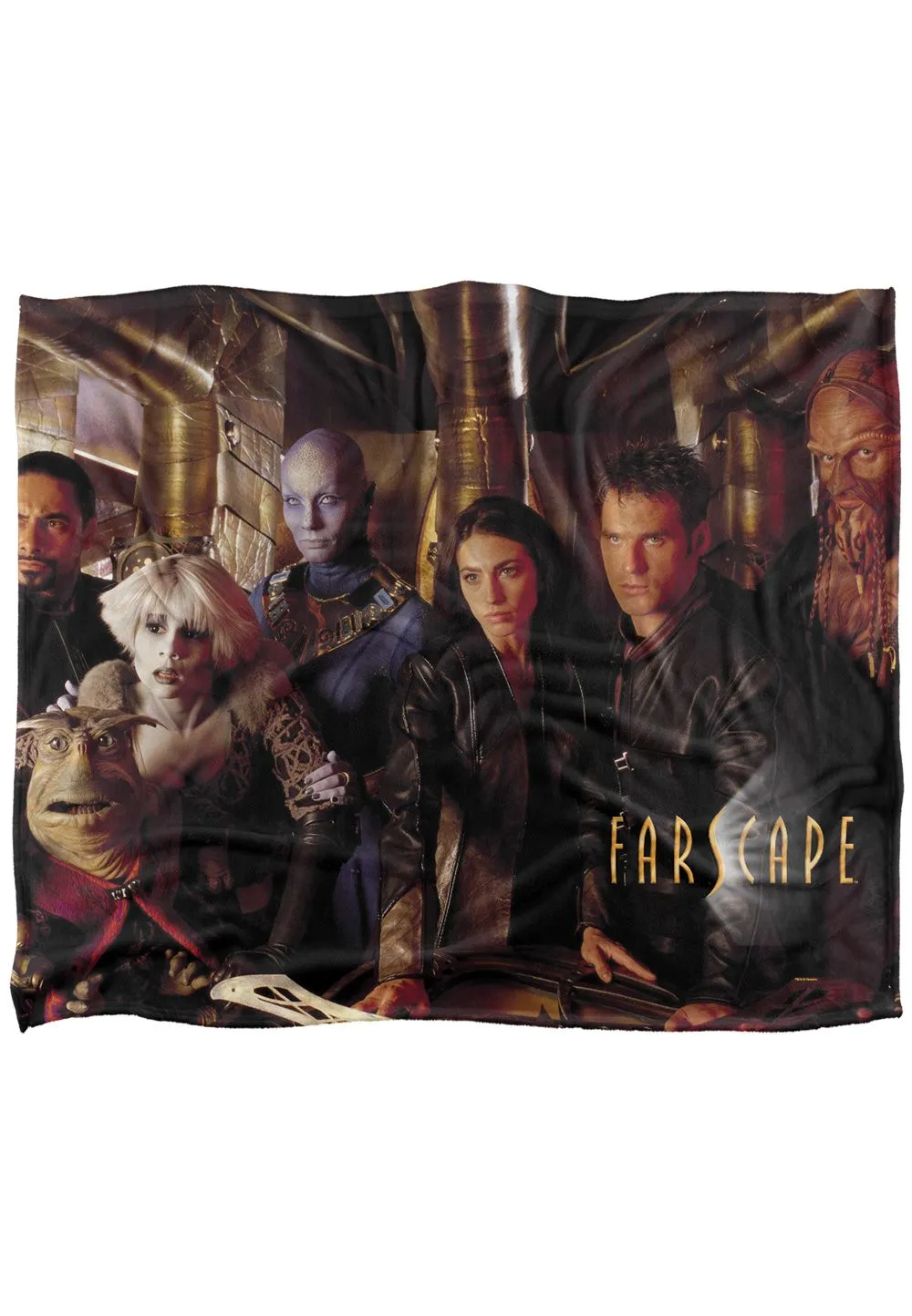 Jim Henson Farscape Crew Silky Touch Super Soft Throw Blanket 152 X 127 cm in White