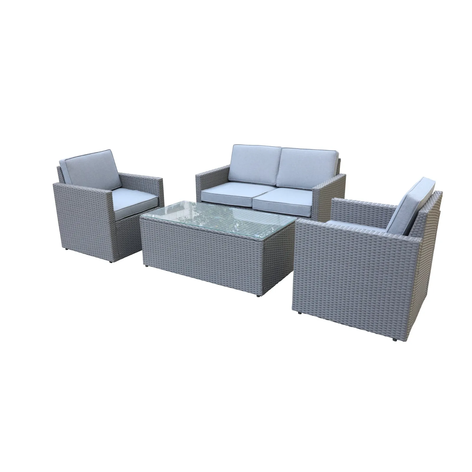 Berlin 4 Seater Grey Lounge Set Grey