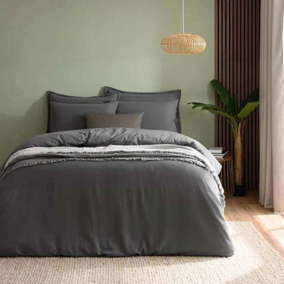 Newston Waffle Polycotton Duvet Cover & Pillowcase Set 1