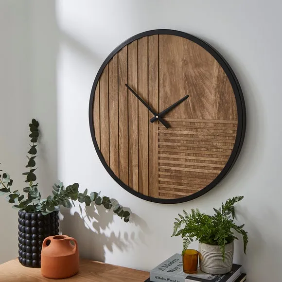 Bryant Round Wooden Wall Clock