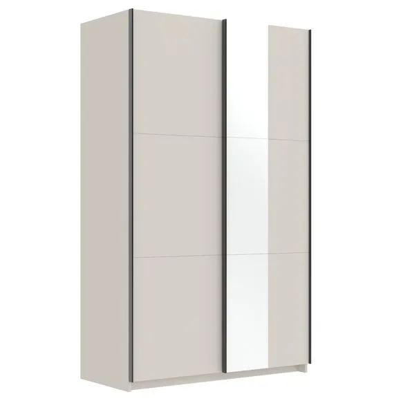 Ivan 120cm Sliding Wardrobe with 1 Mirror 4