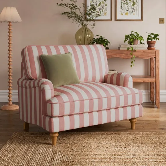 Beatrice II Woven Stripe Single Snuggle Sofa Bed 2