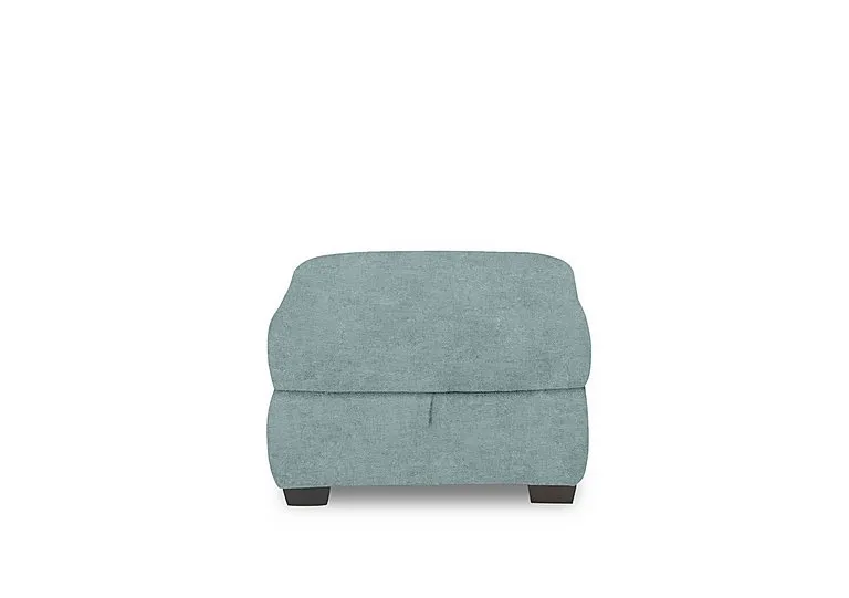 Nixon Fabric Storage Footstool - Baby Blue