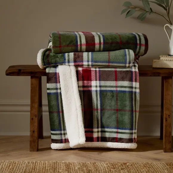 Wylder Nature Braemar Sherpa Throw Blanket 140cm x 180cm