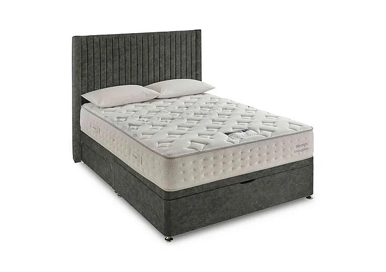 Revitalise Restore 1600 Half Ottoman Divan Set - King Size - Fine Cord Velvet Hunter
