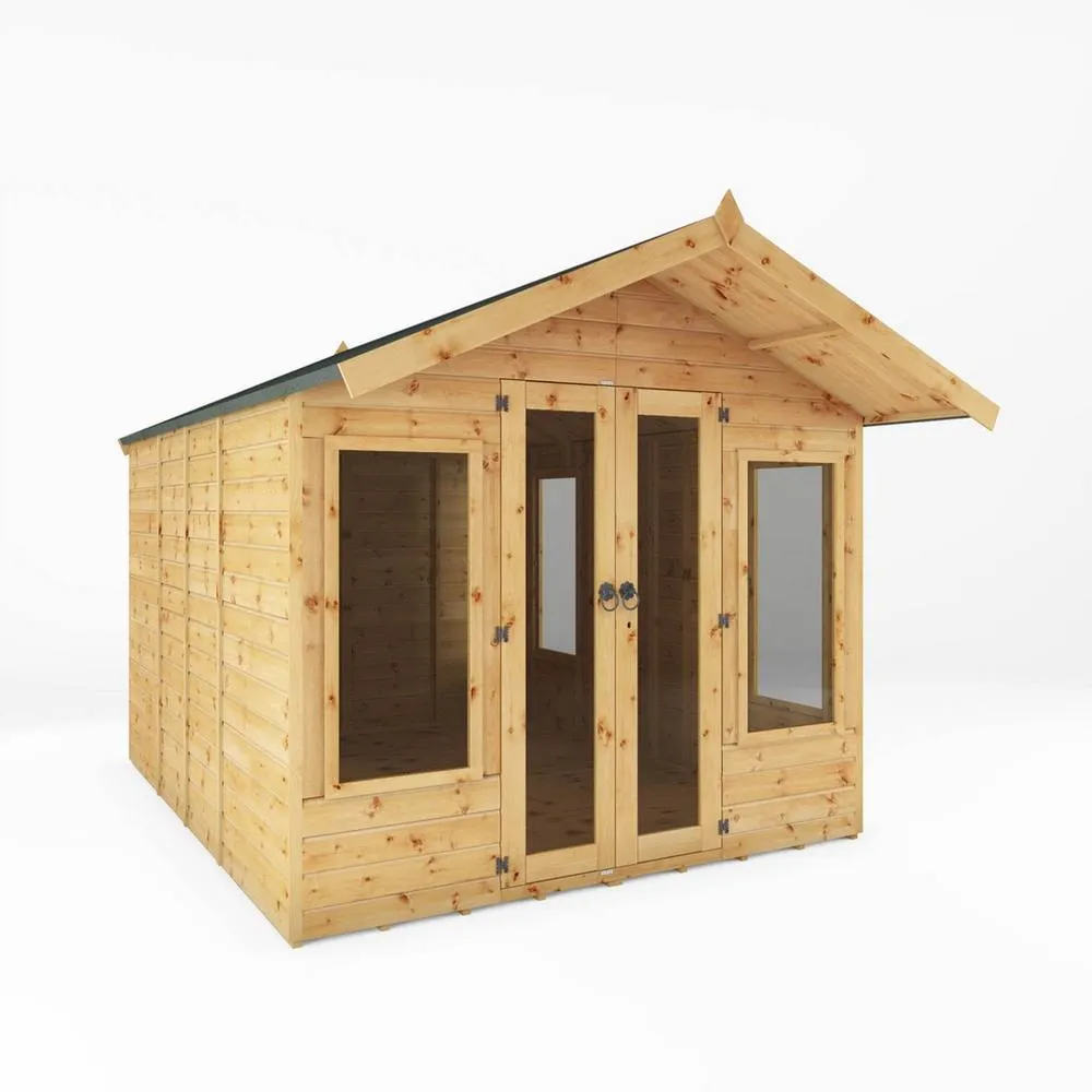 Mercia 10 x 8 Feet Premium Sussex Summerhouse - L363.2 x W249.4 x H227.8 cm in Brown