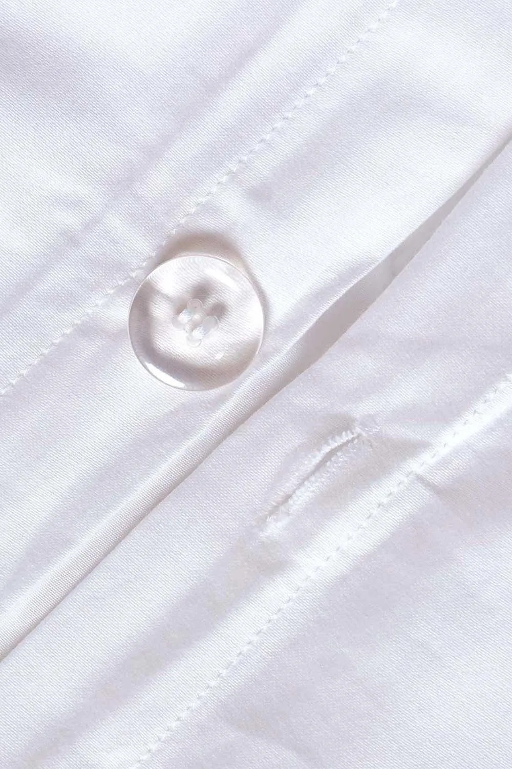 Homescapes Continental Sateen Cotton Duvet Cover Set 400 TC in White 3