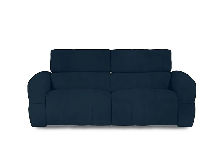 Cube Fabric 3 Seater Power Recliner Sofa with Power Headrests - Opulence Royal