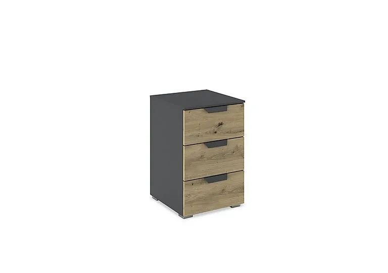 Leon 3 Drawer Bedside Cabinet