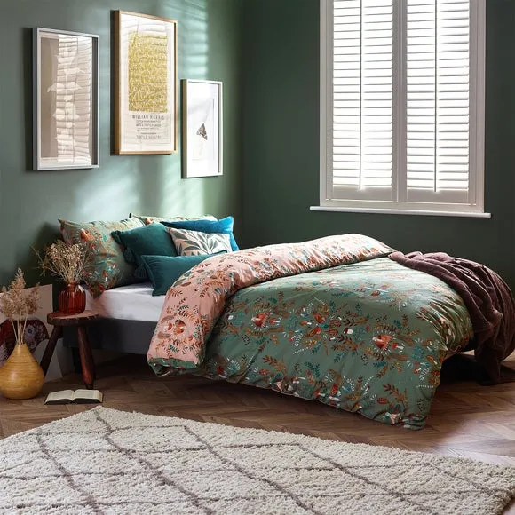 Furn. Luna Wood Duvet Cover and Pillowcase Set 3