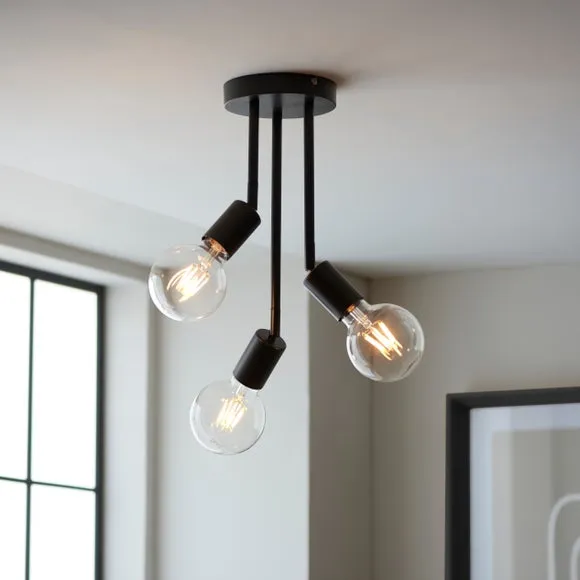 Koppla 3 Light Semi Flush Ceiling Light 1