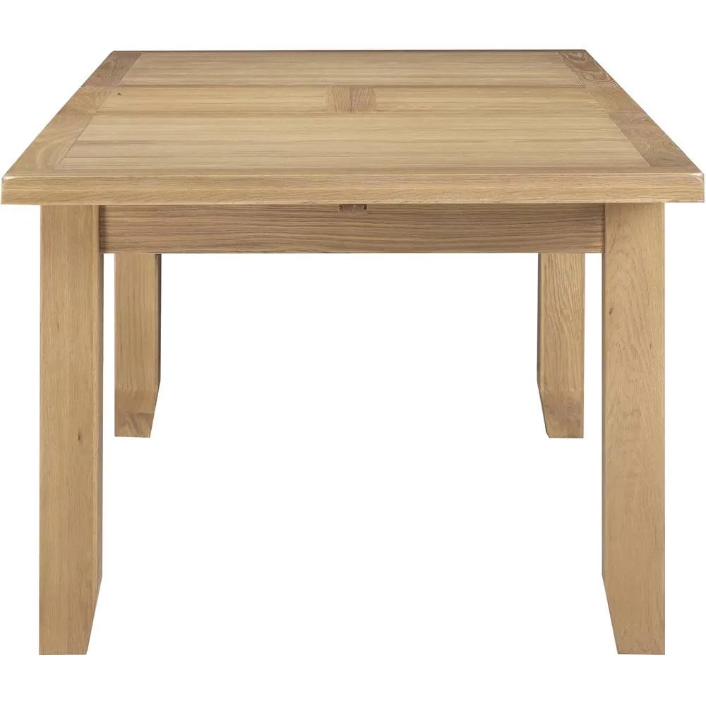 Seconique Windsor Pebble Grey Large Extending Dining Table (Part Assembled) in Light Oak 4