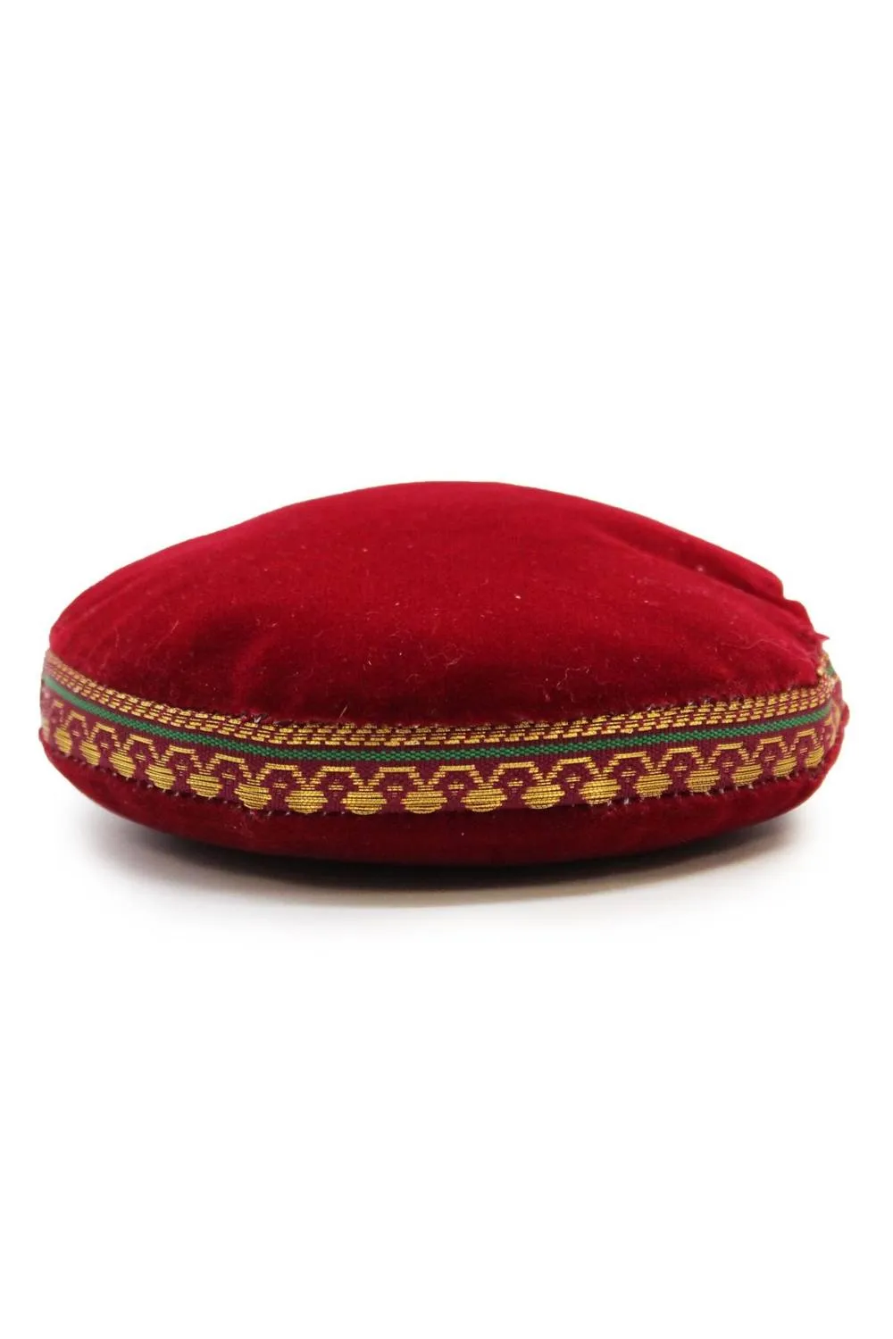 KDMD 11cm Velvet Cushion for Singing Bowls - Secure, Elegant Sound Base in Maroon