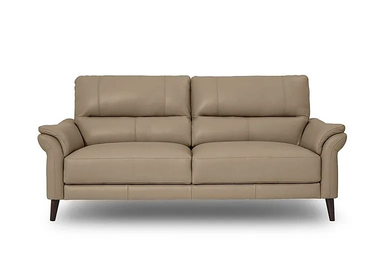 Winner 3 Seater Leather Sofa - Barley