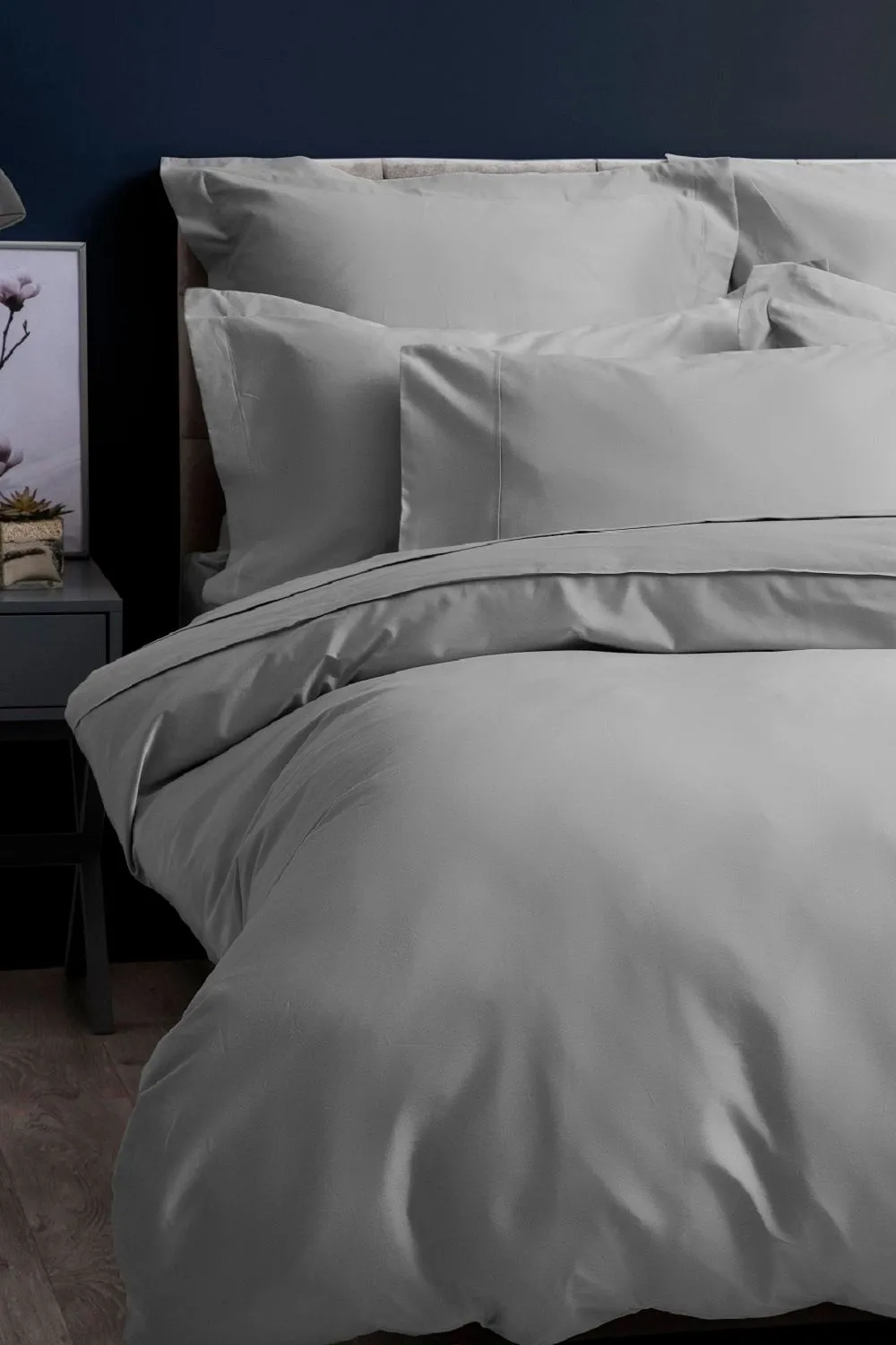 Belledorm Pima Cotton Sateen 450 Thread Count Duvet Cover in Light Grey 1