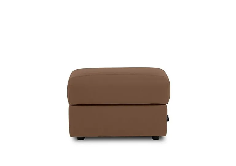 Nicole Rectangular Leather Storage Footstool