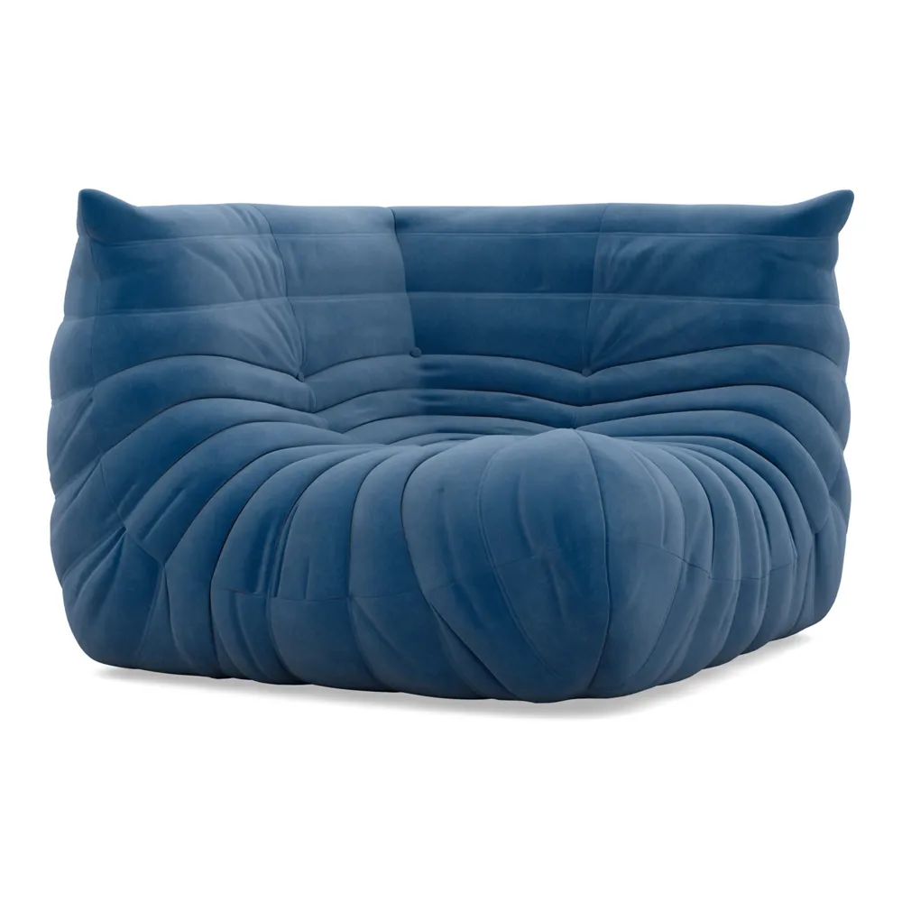 Ligne Roset Togo Corner Seat Alcantara Bohemian Blue 1