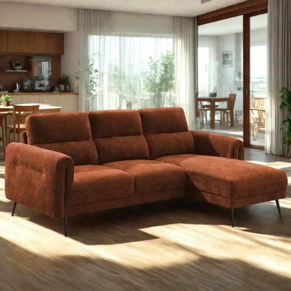 Kelso 3 Seater Chenille Corner Chaise Sofa 1