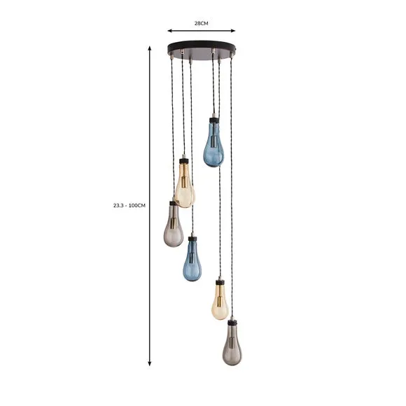 Verne Glass 6 Light Cluster Ceiling Light 6