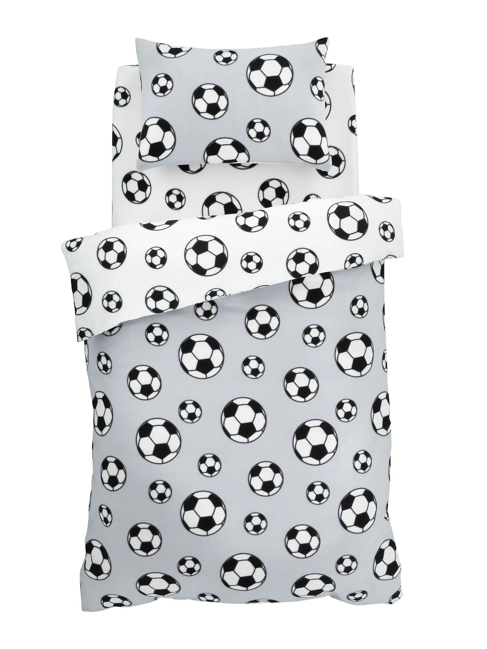 Catherine Lansfield 'Football Fleece' Duvet Cover Set in Grey 5