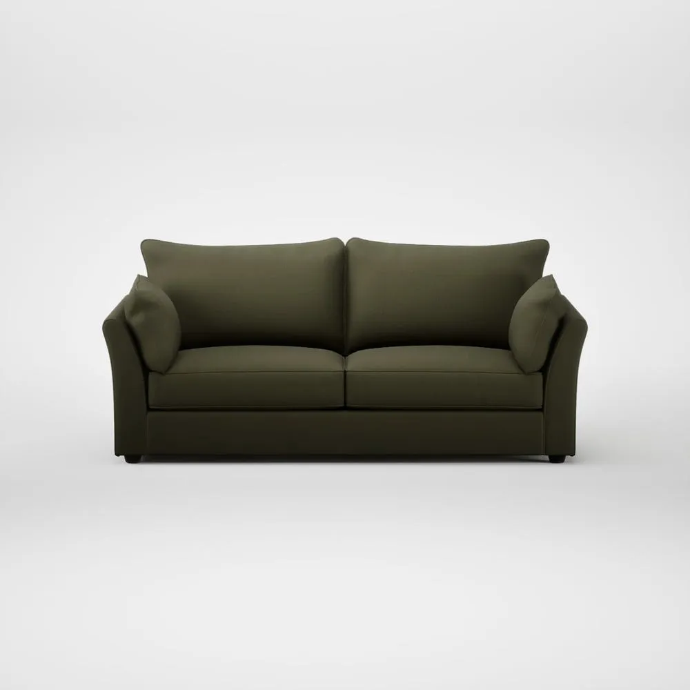 Heal's Tailor 4 Seater Sofa Smart Cotton Linen Myrtle Black Feet 2