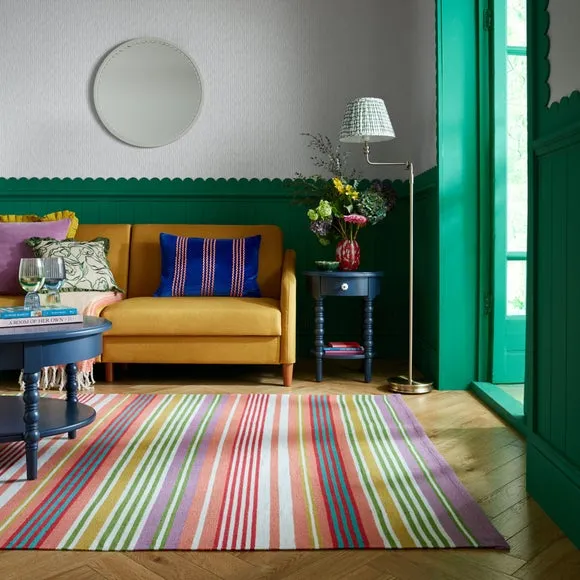 Sophie Robinson Rock Candy Stripe Indoor Outdoor Rug 6