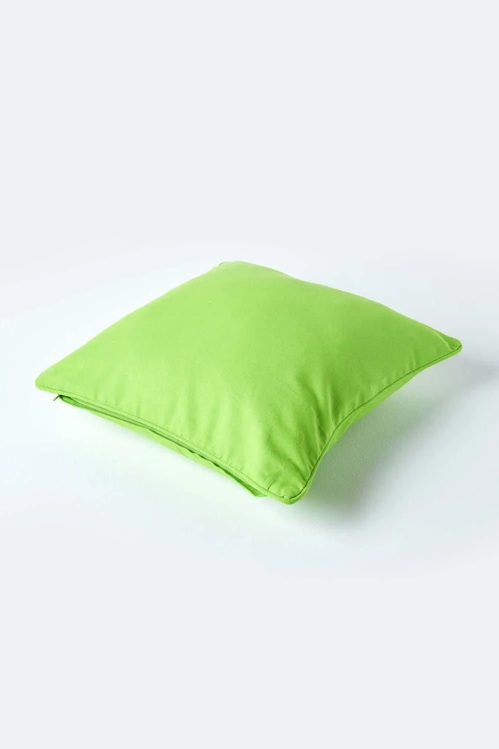 Homescapes Cotton Plain Cushion Cover in Green 3
