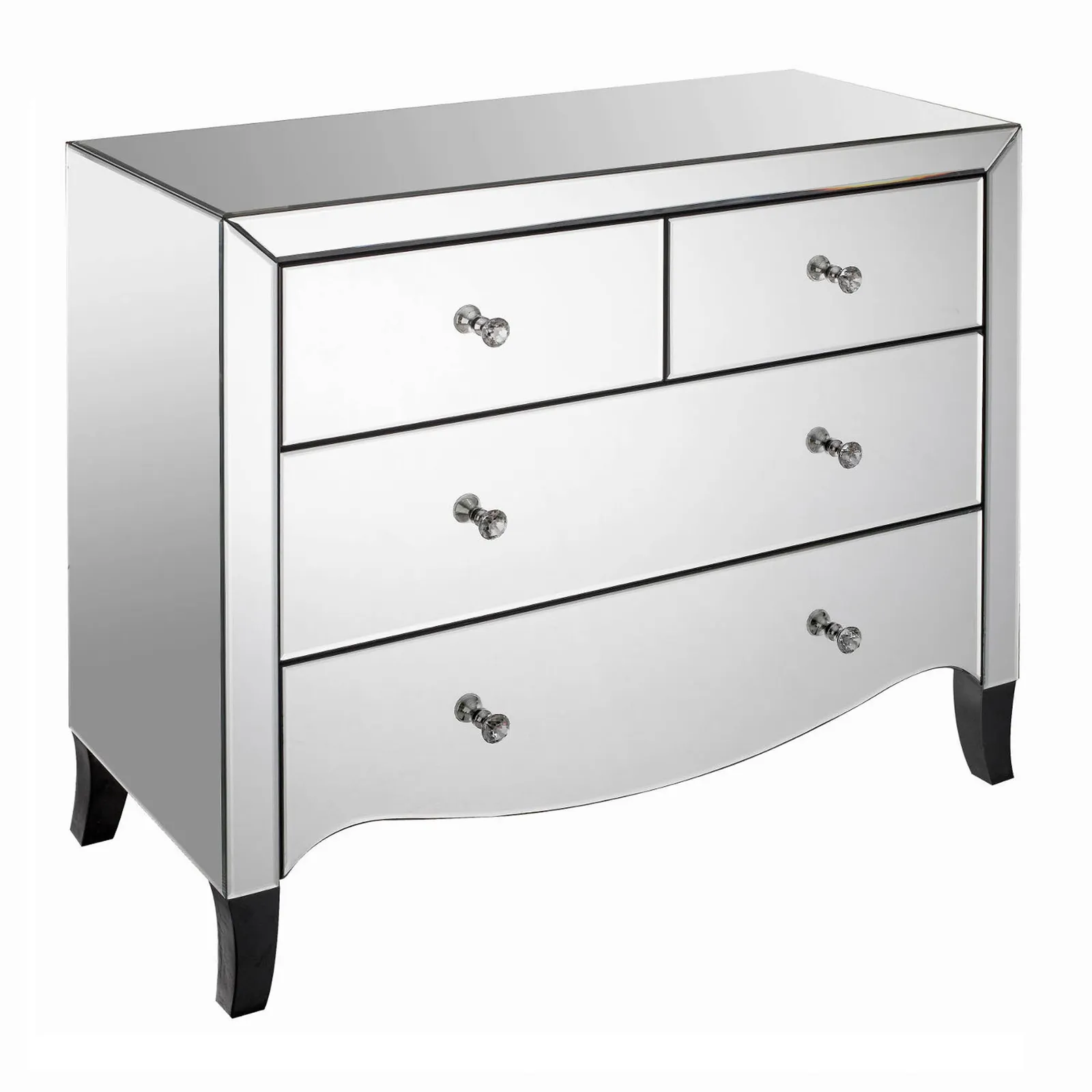 Valentina Mirrored Chest Grey