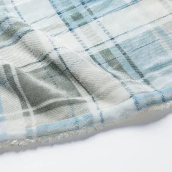 Check Sherpa Throw Blanket, 130cm x 180cm 2