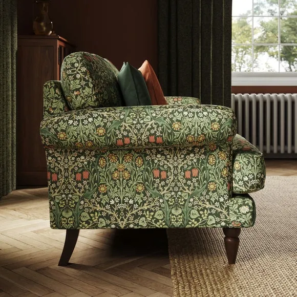 Jolene William Morris Blackthorn Print Velvet 2 Seater Sofa 3