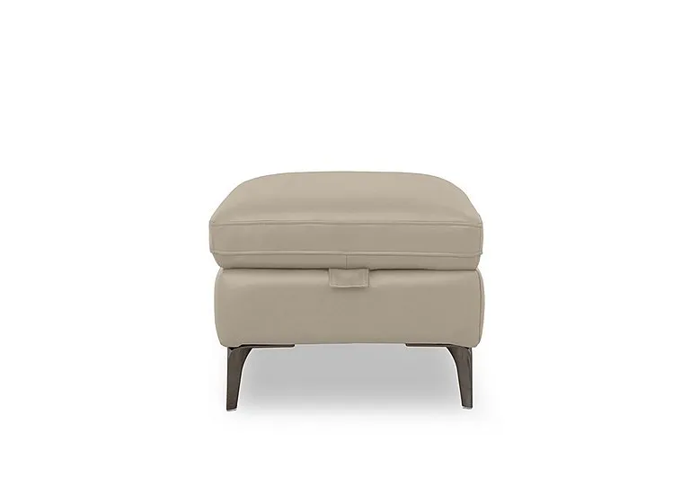 Morgan Leather Storage Footstool