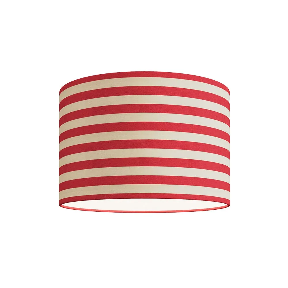 Big Stripe Lampshade Red 46 x 30cm 2
