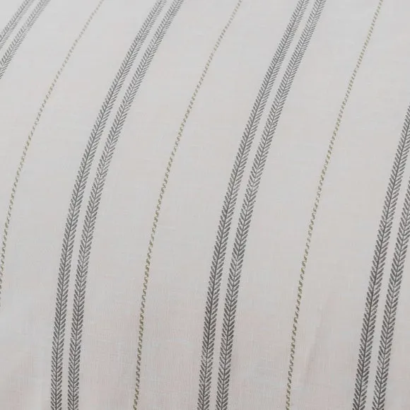 Pia Slub Stripe 100% Cotton Duvet Cover & Pillowcase Set 5