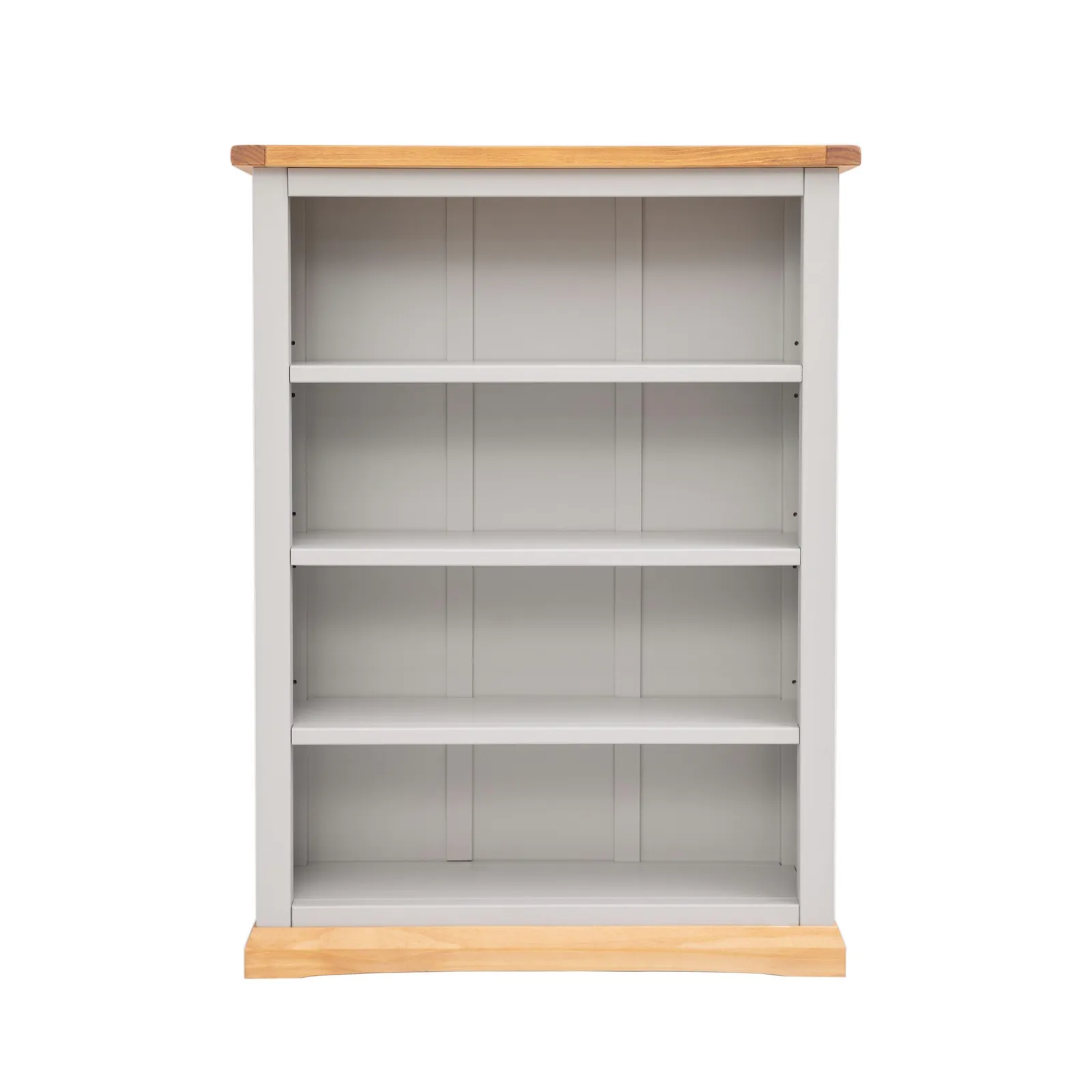 Cabinet Bits Bookcase with plinth 120x90x25cm in Light Grey