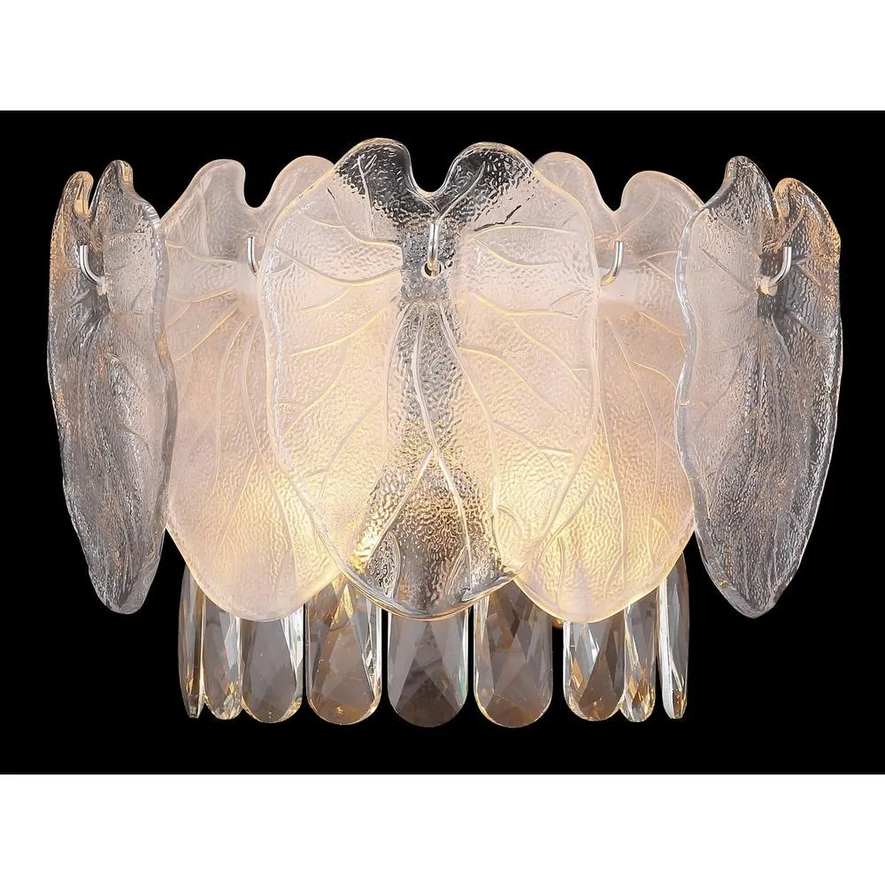 Netlighting Benjamin Wall Lamp Chrome K5 Crystals Satined 2x E14 in Silver 5