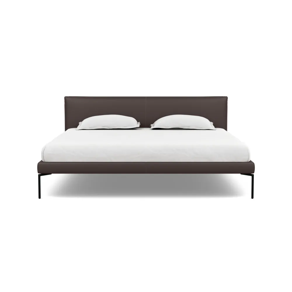 Heal's Matera Bedstead Super King Leather Hide Chocolate 7182