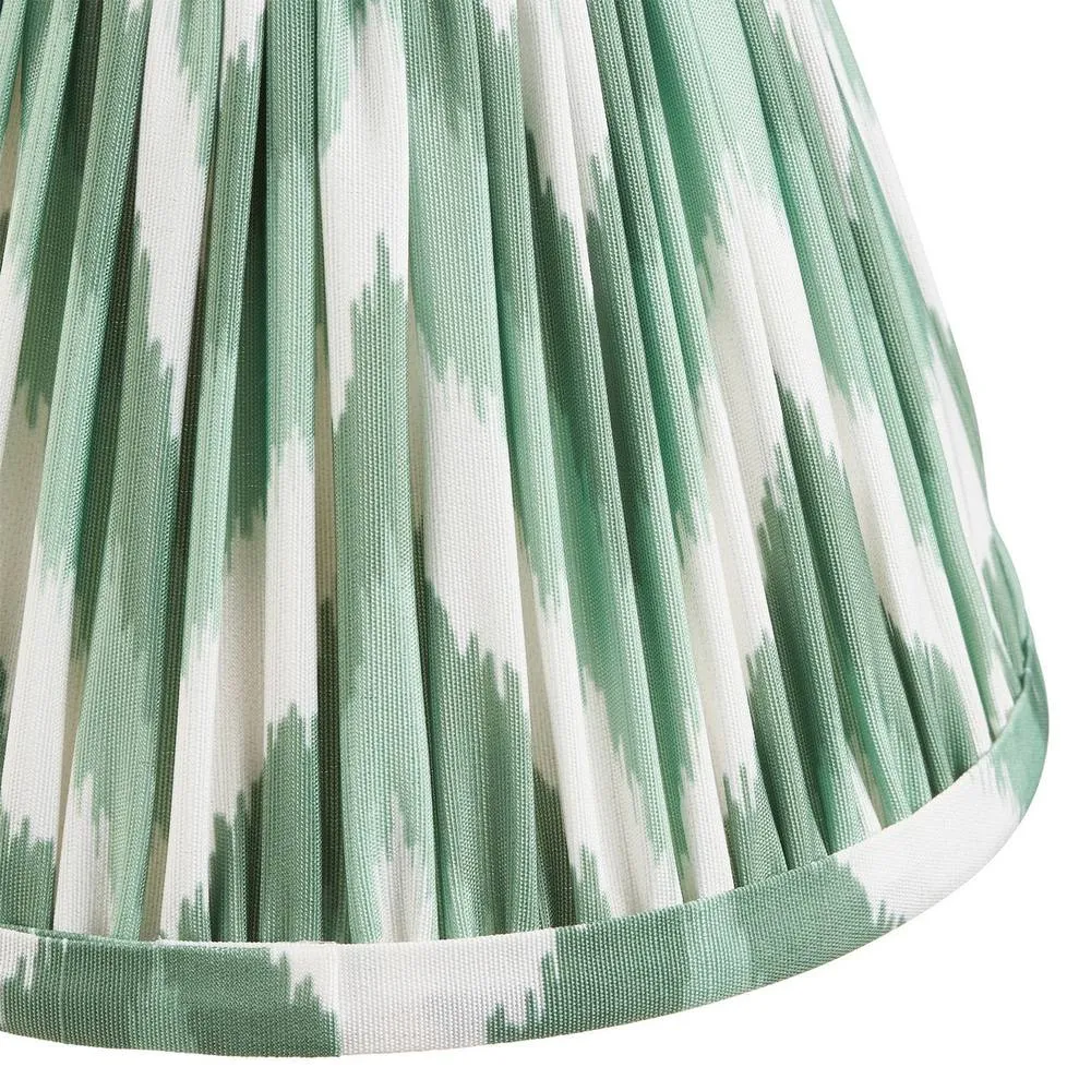 Netlighting Burley Rechargeable Wall Light Green Fabric Zigzag Shade 16cm 6