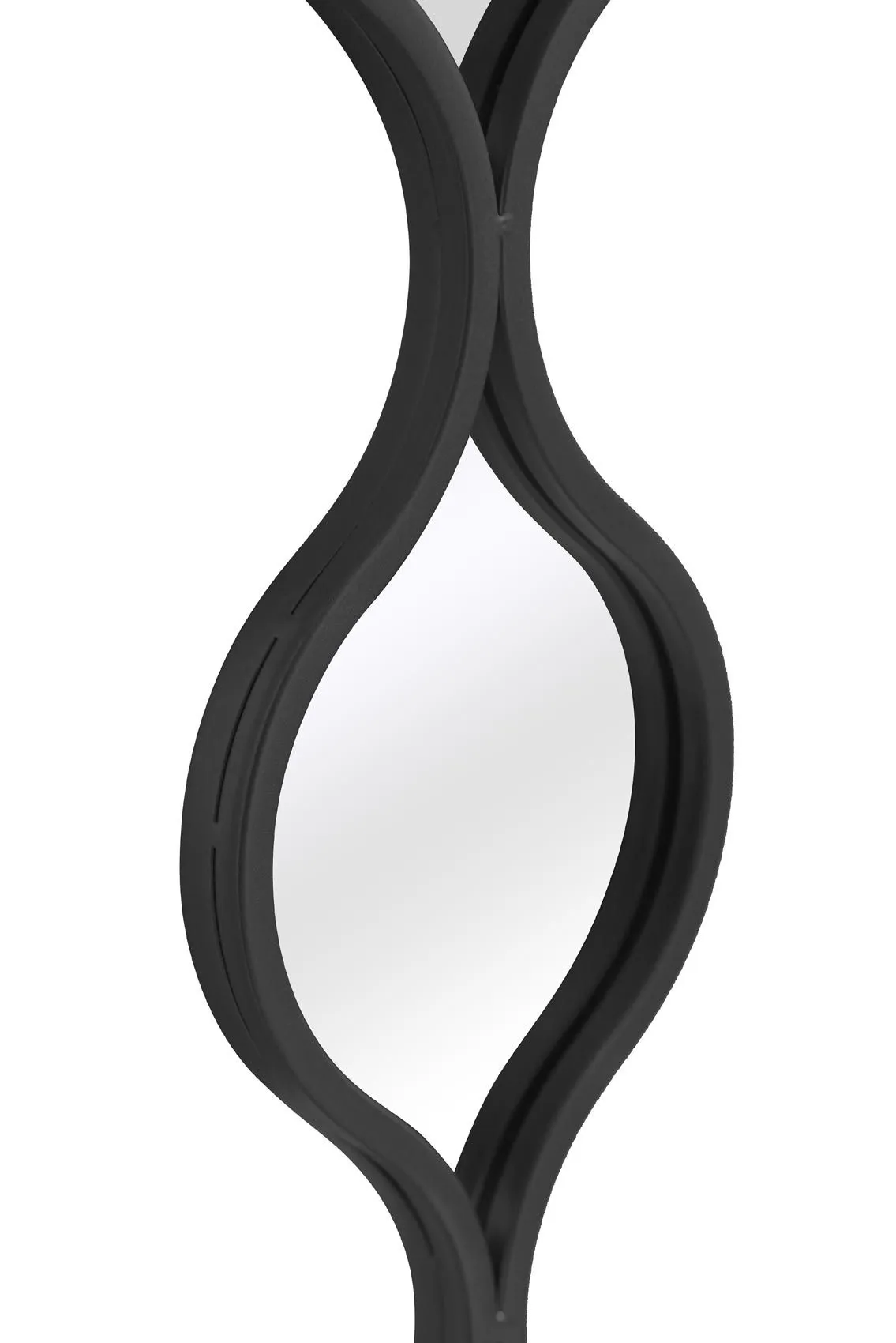 MirrorOutlet Black Metal Framed Tear Drop Wall Mirror 49" X 6" (124CM X 15CM) 5