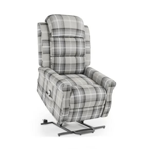 Edith Check Pattern Rise and Recline Chair 5