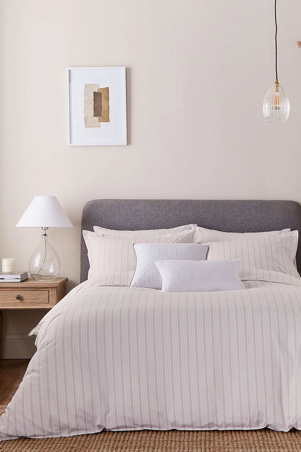 Murmur 'Juno' Cotton Duvet Cover Set in Light Beige