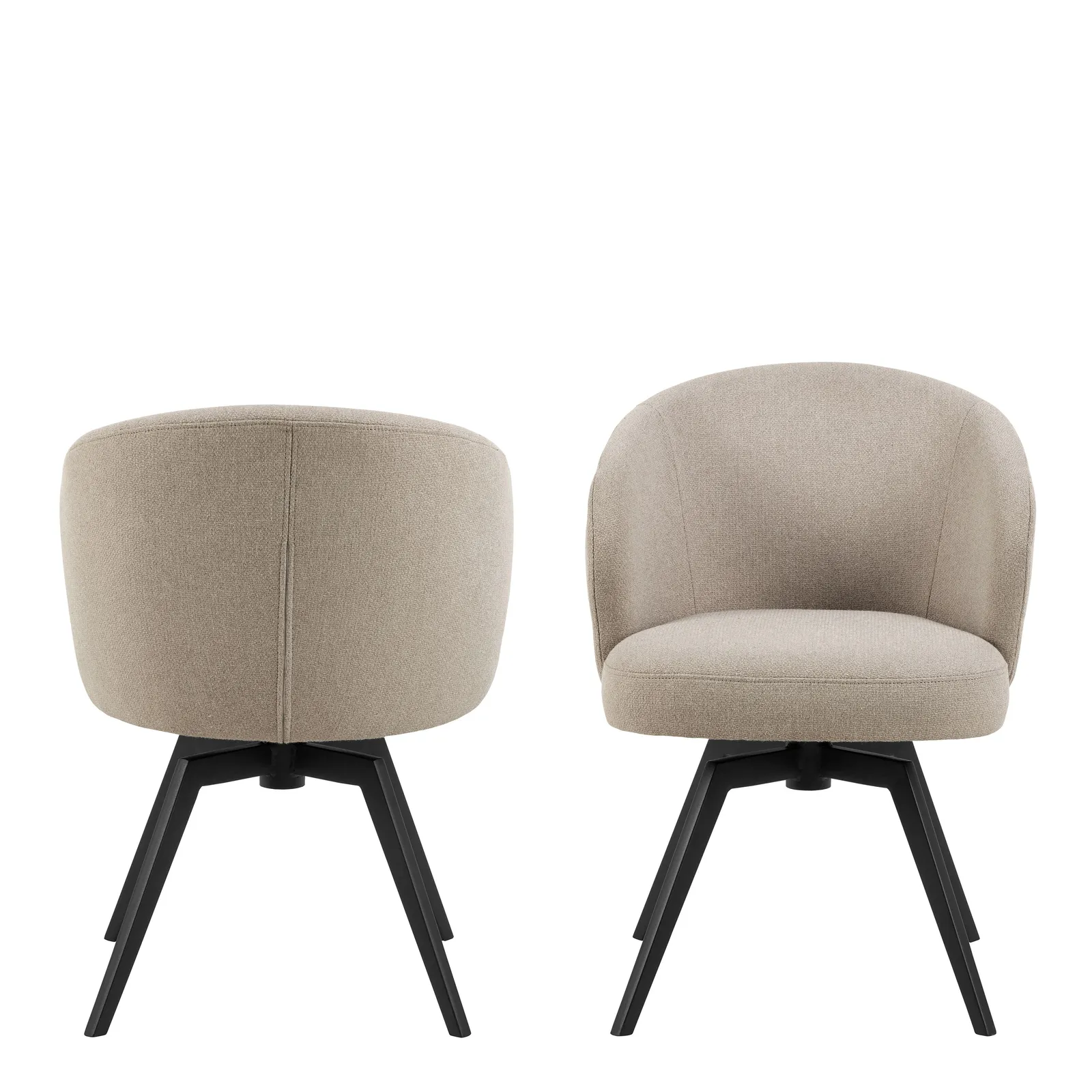 Furniture To Go Darlene Dining Chair with Armrest & Swivel Function in Beige 2