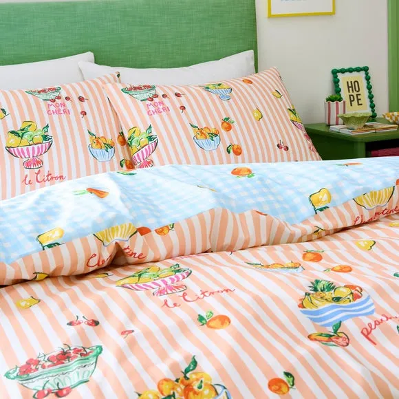 Fusion Summer Fruits Polycotton Duvet Cover & Pillowcase Set 4
