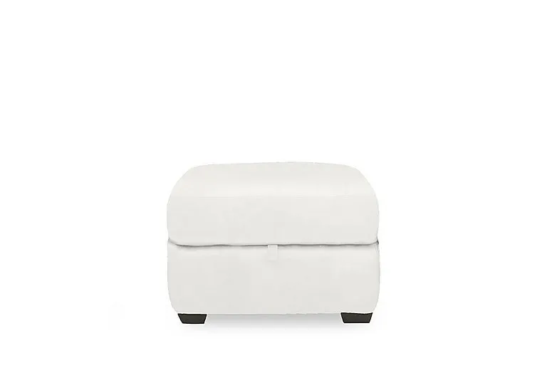 Gemini NC Leather Storage Footstool - NC Star White