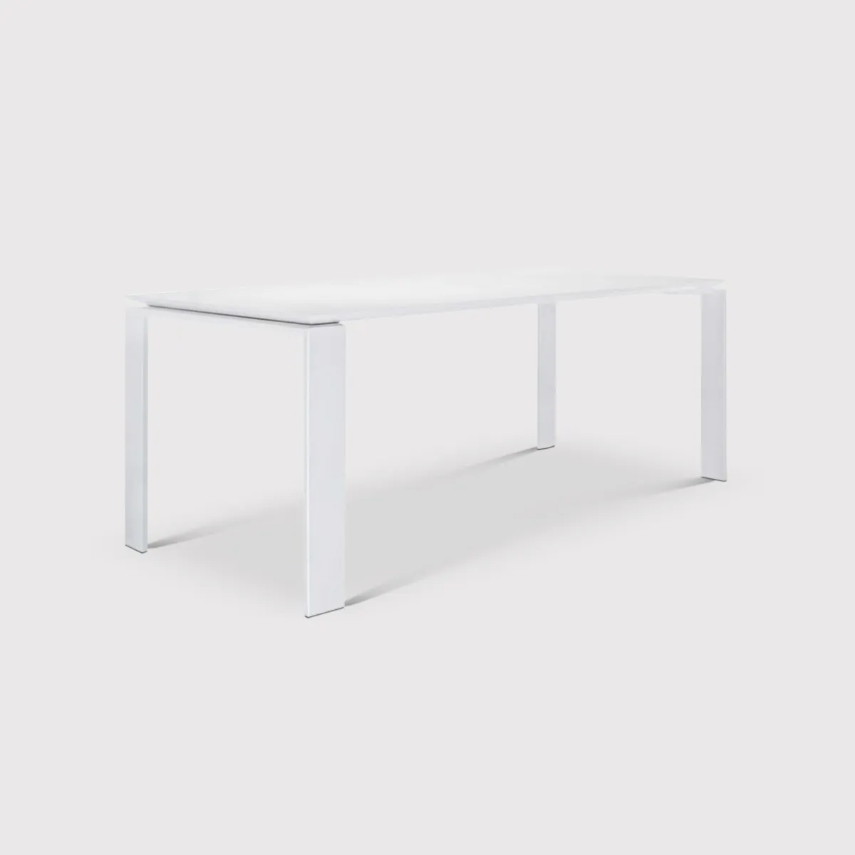 Kartell Four Dining Table 158X79, White Metal | Barker & Stonehouse