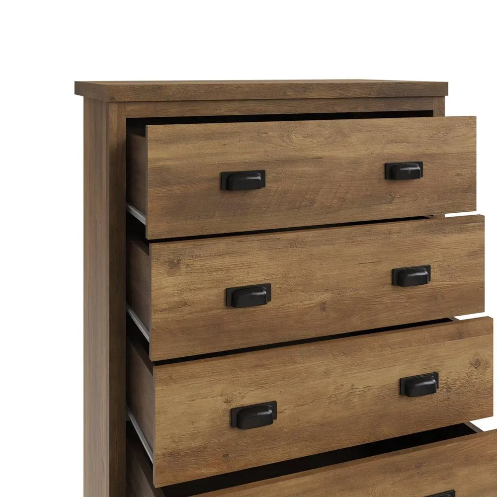 GFW Boston 4 Drawer Chest of Drawers in Light Oak 5